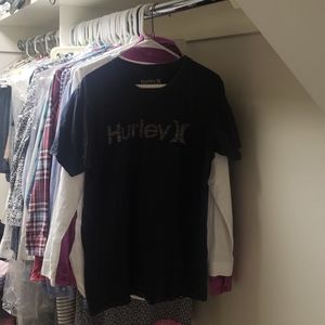 Hurley t shirt dark navy blue premium fit